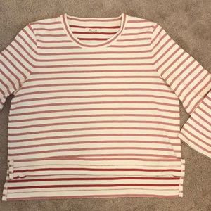 Madewell striped crop top, Sz m